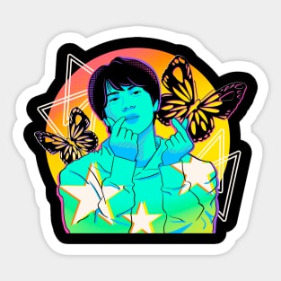 Vaporwave Worldwide Handsome Jin Sticker